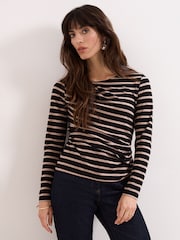 Phase Eight Black Everly Stripe Top - Image 1 of 7