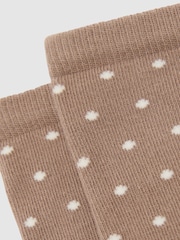 Reiss Neutral Dotty Cotton-Blend Polka-Dot Socks - Image 3 of 3