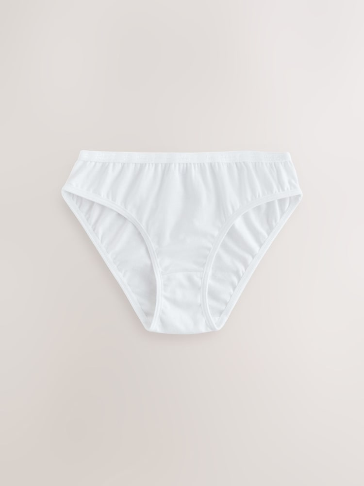 White Thin Elastic Bikini Briefs 7 Pack (5-16yrs) - Image 2 of 11