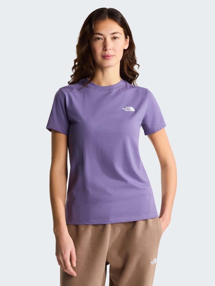 The North Face Purple Evolution Simple Dome Slim Fit T-Shirt - Image 1 of 5