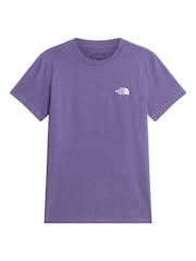 The North Face Purple Evolution Simple Dome Slim Fit T-Shirt - Image 4 of 5