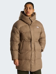 Коричневый - The North Face дутая куртка свободного кроя - Изображение 1 6