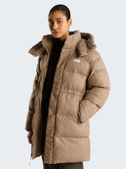Коричневый - The North Face дутая куртка свободного кроя - Изображение 3 6