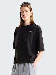 黑色 - The North Face Essential Simple Dome Boxy Relaxed T-Shirt - 5的图像1｝