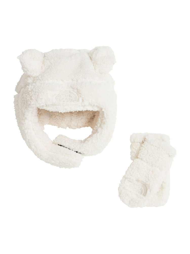 The North Face White Baby Bear Hat & Mittens Set - Image 1 of 2