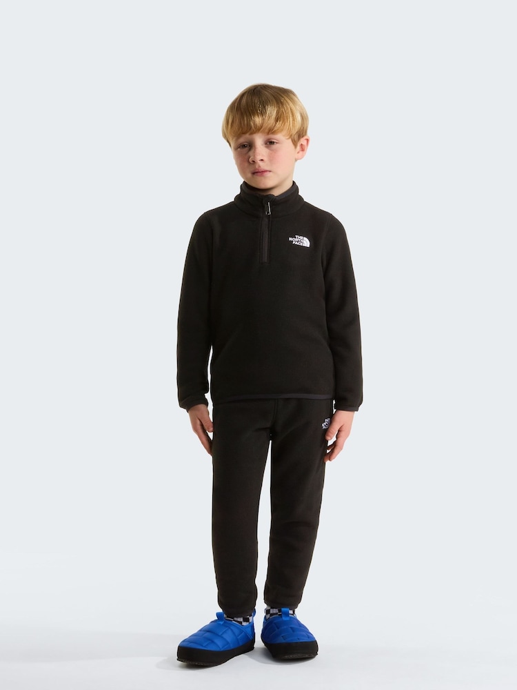 Crno - The North Face Kids Glacier 1/4 Zip Fleece & Joggers Set - Slika 1 od 5