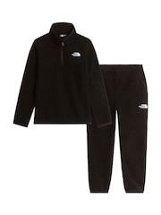 Crno - The North Face Kids Glacier 1/4 Zip Fleece & Joggers Set - Slika 4 od 5