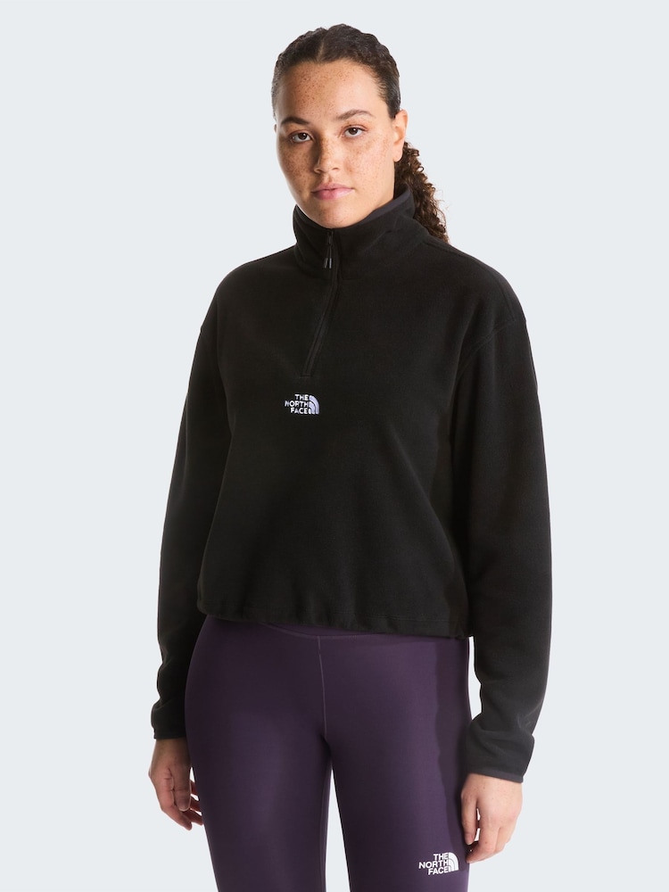 The North Face Black Novelty Logo Glacier 1/4 Zip Fleece - Image 1 of 5