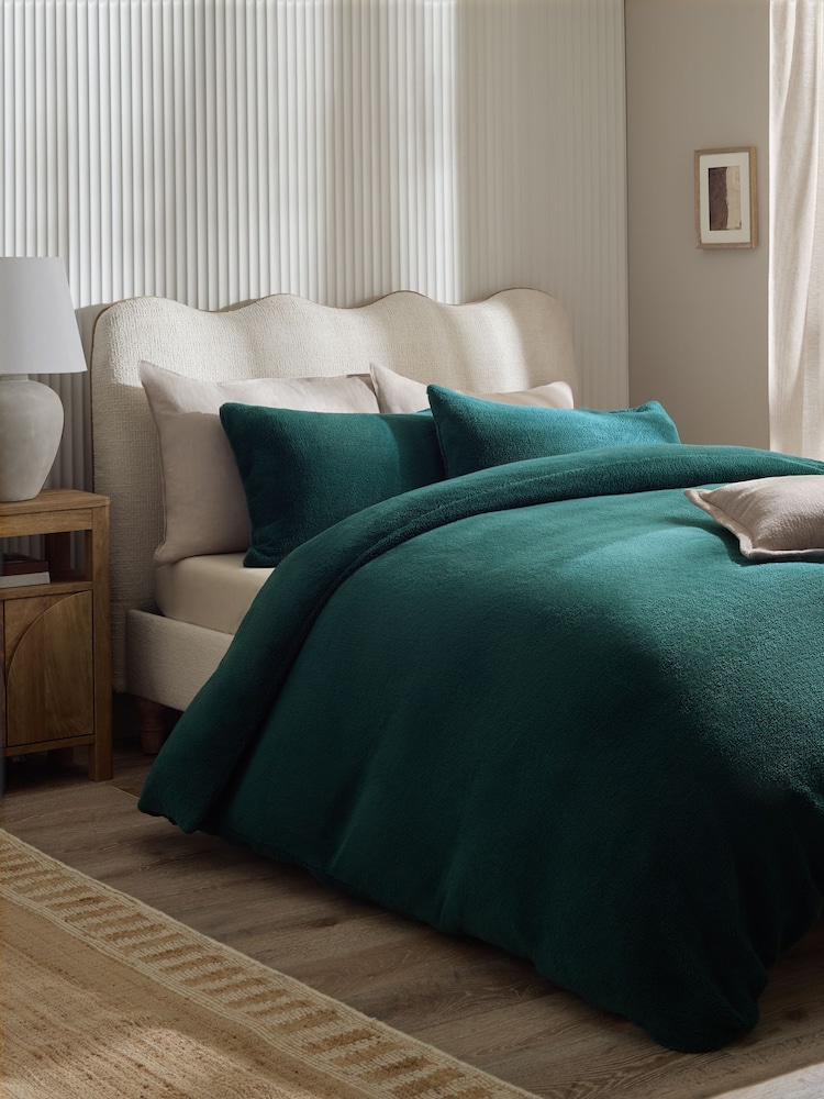 Teal Teddy Fleece Bed Set - Image 1 of 5 Teal Teddy Fleece Bed Set - Image 1 of 5