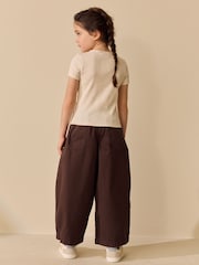 Chocolate Brown Barrel Pullon Trousers (3-16yrs) - Image 8 of 8
