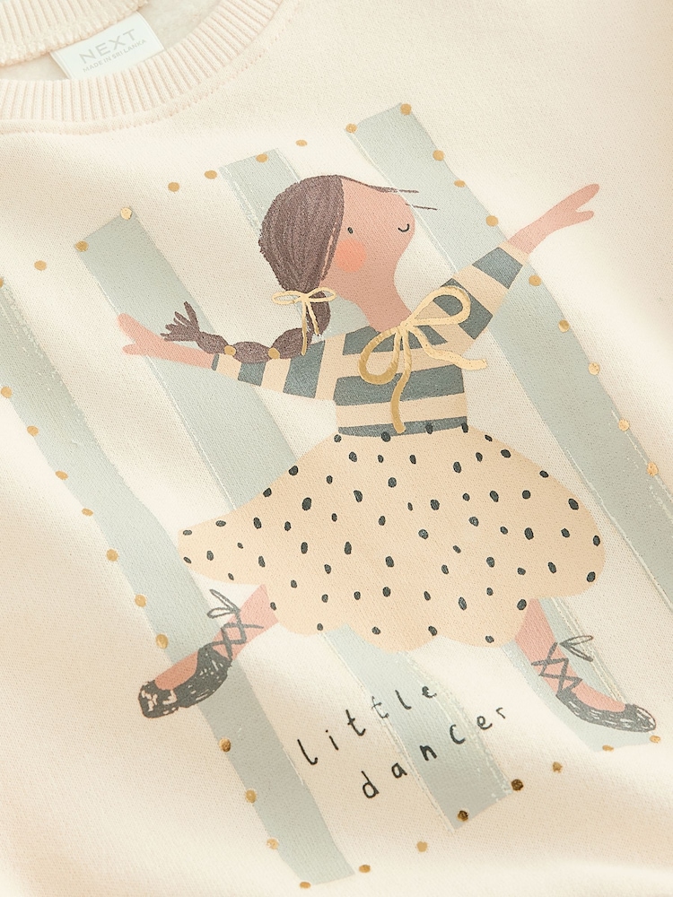 Cream Little Dancer Crew Neck Sweatshirt (3mths-7yrs) - Image 8 of 8