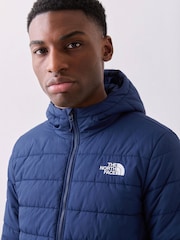 The North Face Blue Aconcagua Hooded Puffer Jacket - Image 3 of 5