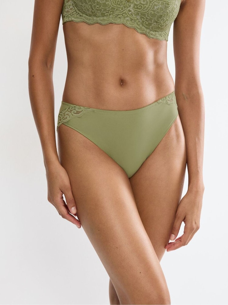 Triumph Green High Leg Amourette Maxi Knickers - Image 1 of 5