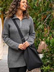 Pour Moi Black The Cosy Knit Dress - Image 1 of 4