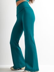 Pour Moi Blue The Buttery Soft Moves With You Flared Leggings - Image 2 of 4