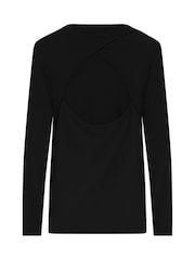 Pour Moi Black The Off Duty Long Sleeve Yoga Top - Image 4 of 4