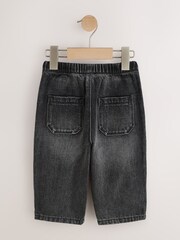 Grey Checkeboard Side Stripe Wide Fit Jeans (3mths-7yrs) - Image 2 of 4