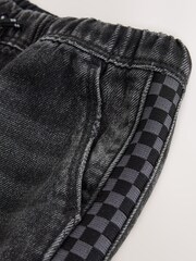 Grey Checkeboard Side Stripe Wide Fit Jeans (3mths-7yrs) - Image 3 of 4