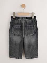 Grey Checkeboard Side Stripe Wide Fit Jeans (3mths-7yrs) - Image 5 of 7