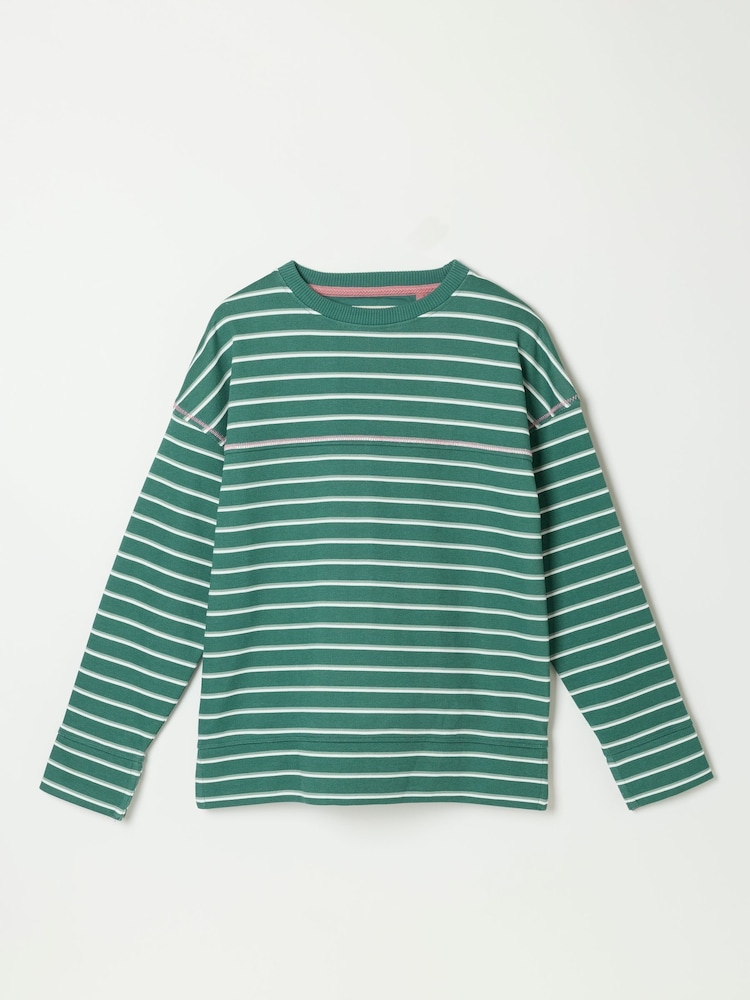 vert foncé - Sweat FatFace Airlie rayé ras du cou - Image 6 de 6 vert foncé - Sweat FatFace Airlie rayé ras du cou - Image 6 de 6
