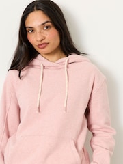 FatFace Freya Rose Pink Marl Overhead Hoodie - Image 3 of 7