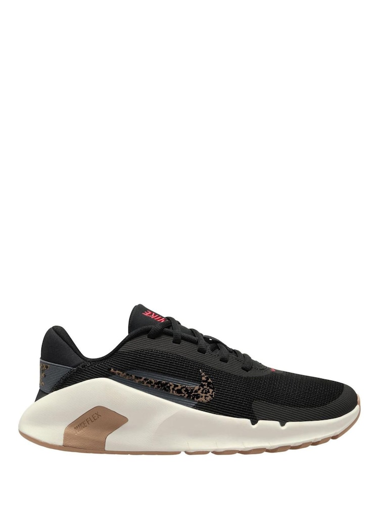 Nike Black Leopard Flex Train Workout Trainers - Image 1 of 4 Nike Black Leopard Flex Train Workout Trainers - Image 1 of 4