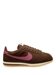Nike Brown Pink Cortez Trainers - Image 1 of 4