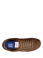 Nike Brown Pink Cortez Trainers - Image 3 of 4