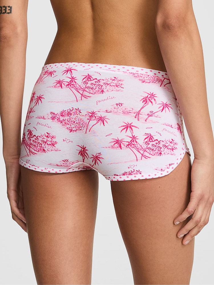 Victoria's Secret Pink Pink Toile Boyshort Cotton Knickers - Image 2 of 2