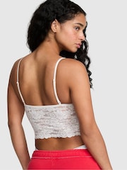 Victoria's Secret Pink Coconut White Triangle Lace Longline Bralette - Image 2 of 2