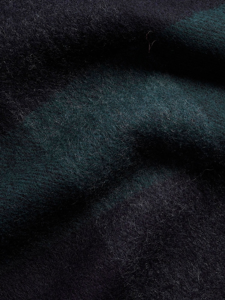 Brook Taverner Blue Check Scarf - Image 4 of 4 Brook Taverner Blue Check Scarf - Image 4 of 4