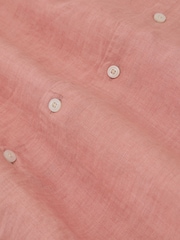 Reiss Watermelon Pink Ruban Linen Cutaway-Collar Regular-Fit Shirt - Image 6 of 6