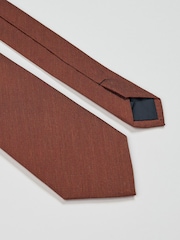 Brook Taverner Orange Silk Blend Tie and Pocket Square Set - Image 3 of 4