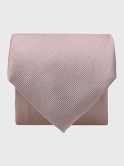 Brook Taverner Pink Twill Pure Silk Tie - Image 1 of 4