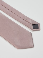 Brook Taverner Pink Twill Pure Silk Tie - Image 3 of 4