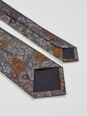 Brook Taverner Blue Multi Floral Pure Silk Tie and Pocket Square Set - Image 2 of 4