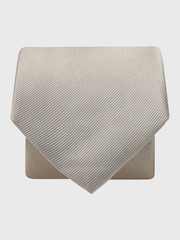 Brook Taverner Natural Twill Pure Silk Tie - Image 1 of 4