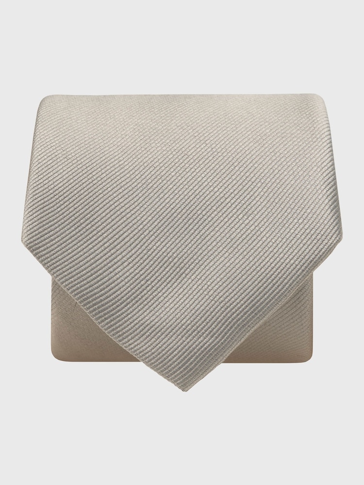 Brook Taverner Natural Twill Pure Silk Tie - Image 1 of 4