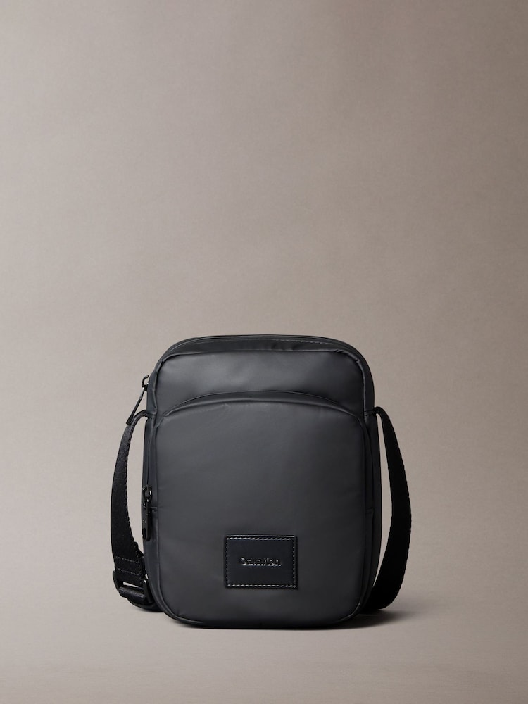 Calvin Klein Black Puffer Utility Reporter Bag - Image 1 of 5