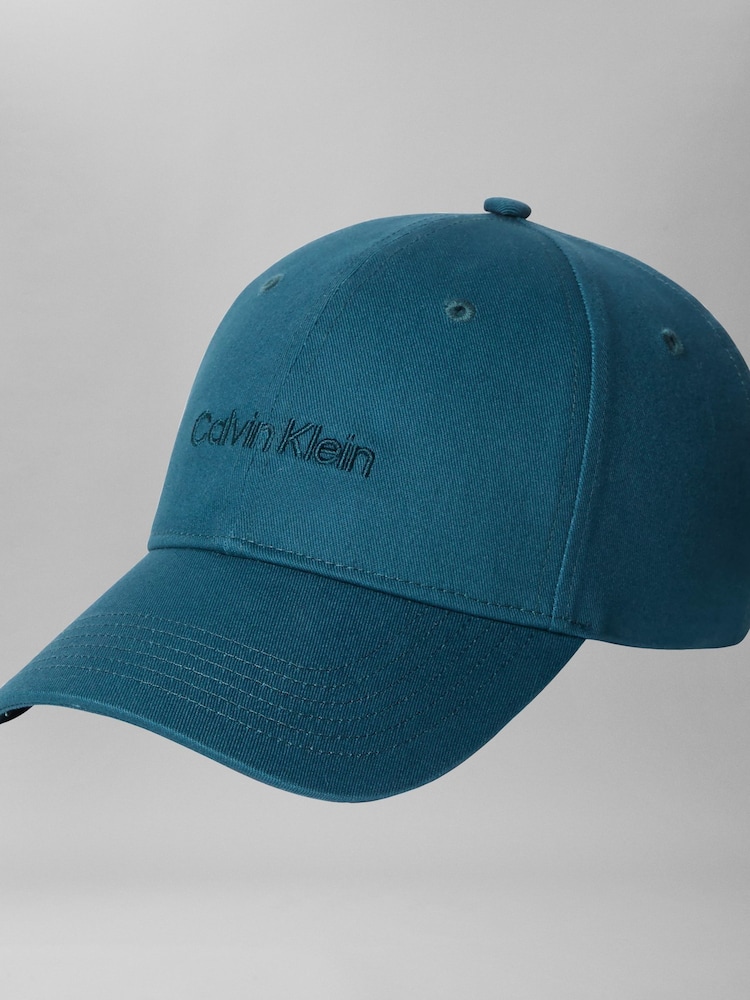 Calvin Klein Blue Twill Logo Cap - Image 1 of 3