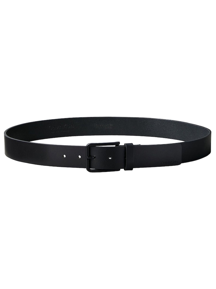 Calvin Klein Black Full-Grain Leather Belt - Image 2 of 2