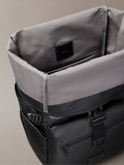 Calvin Klein Black Puffer Utility Roll Top Backpack - Image 4 of 6