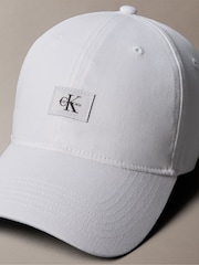 Calvin Klein White Monogram Woven Patch Cap - Image 4 of 4