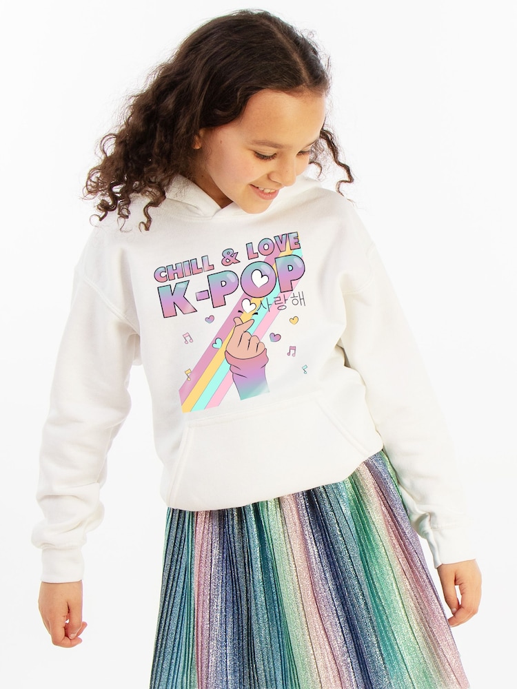 Brands In White K-Pop Chill & Love Hoodie - Image 2 of 5