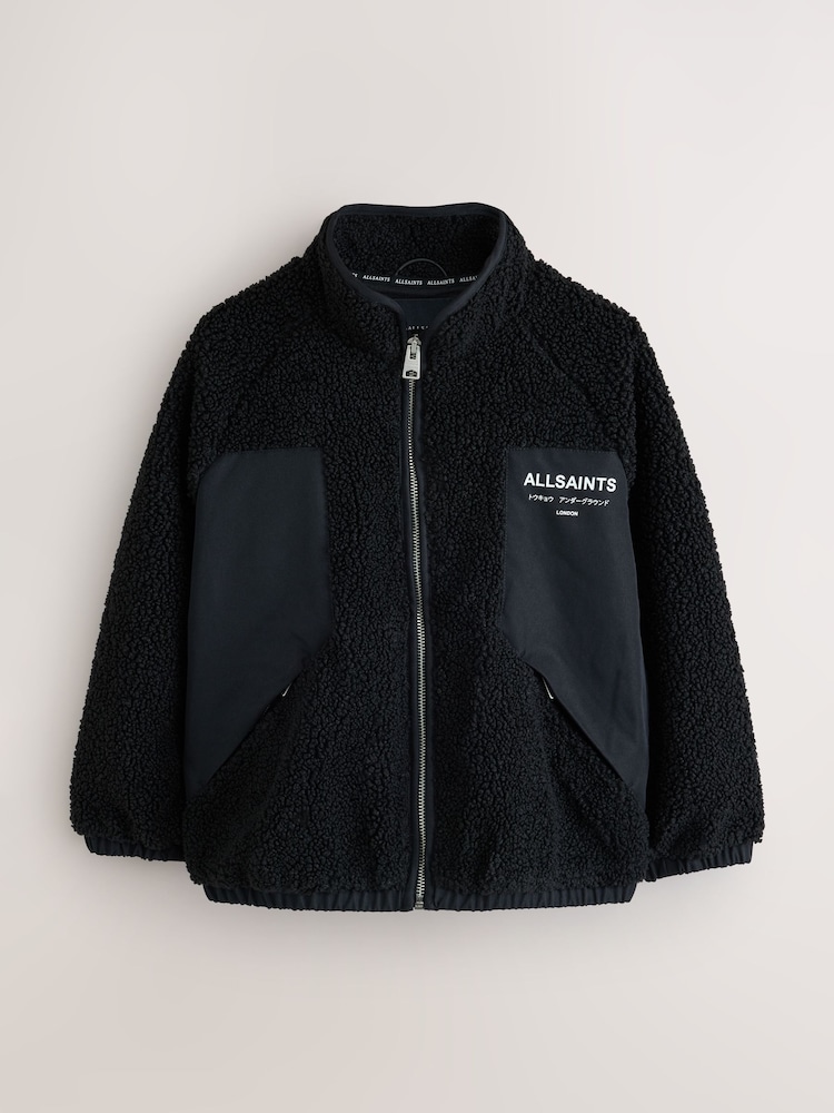 smALLSAINTS Black Underground Fleece Jacket - Image 1 of 7 smALLSAINTS Black Underground Fleece Jacket - Image 1 of 7