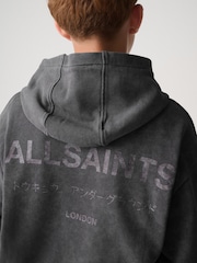 smALLSAINTS Charcoal Grey Underground Oversized Pullover Hoodie - Image 1 of 11