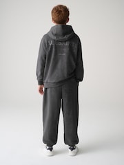 smALLSAINTS Charcoal Grey Underground Oversized Pullover Hoodie - Image 3 of 11