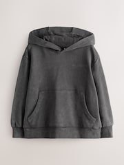 smALLSAINTS Charcoal Grey Underground Oversized Pullover Hoodie - Image 6 of 11