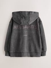 smALLSAINTS Charcoal Grey Underground Oversized Pullover Hoodie - Image 7 of 11