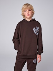 smALLSAINTS Dark Brown Orlando Oversized Hoddie and Jogger Set - Image 2 of 16